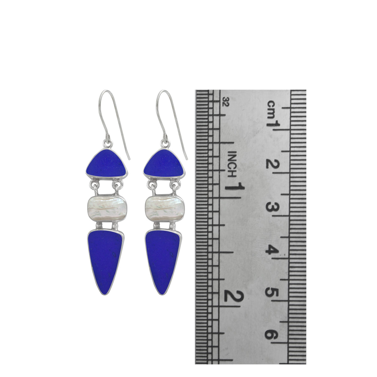 Exceptional Sea Glass and Pearl Earrings