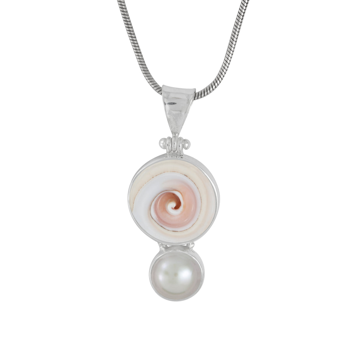 Gorgeous Shell &amp; Pearl Pendant