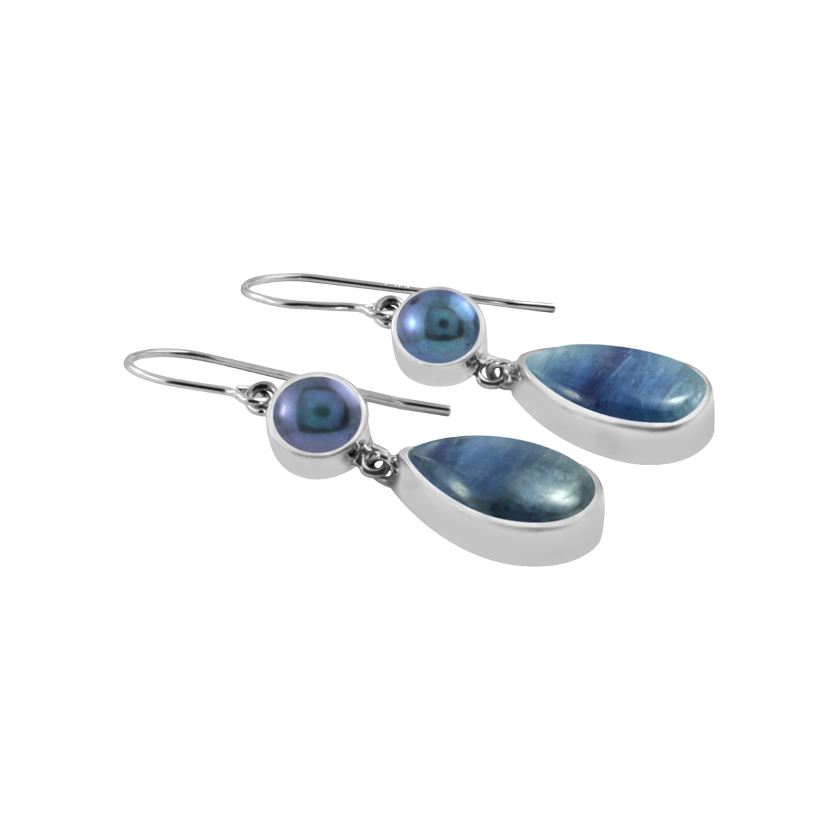 PEARL KYANITE CLASSIC DROP EARRING