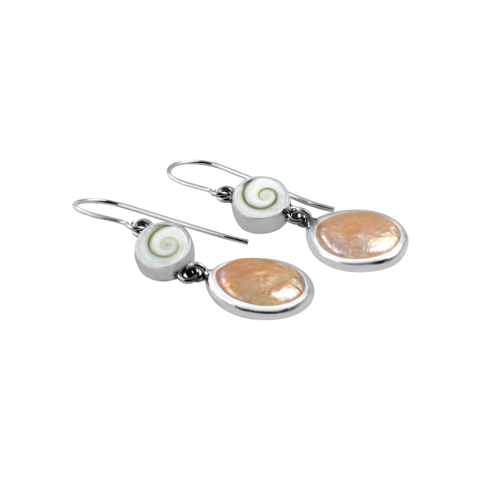 Prescious Spiral Shell Pearl Earring