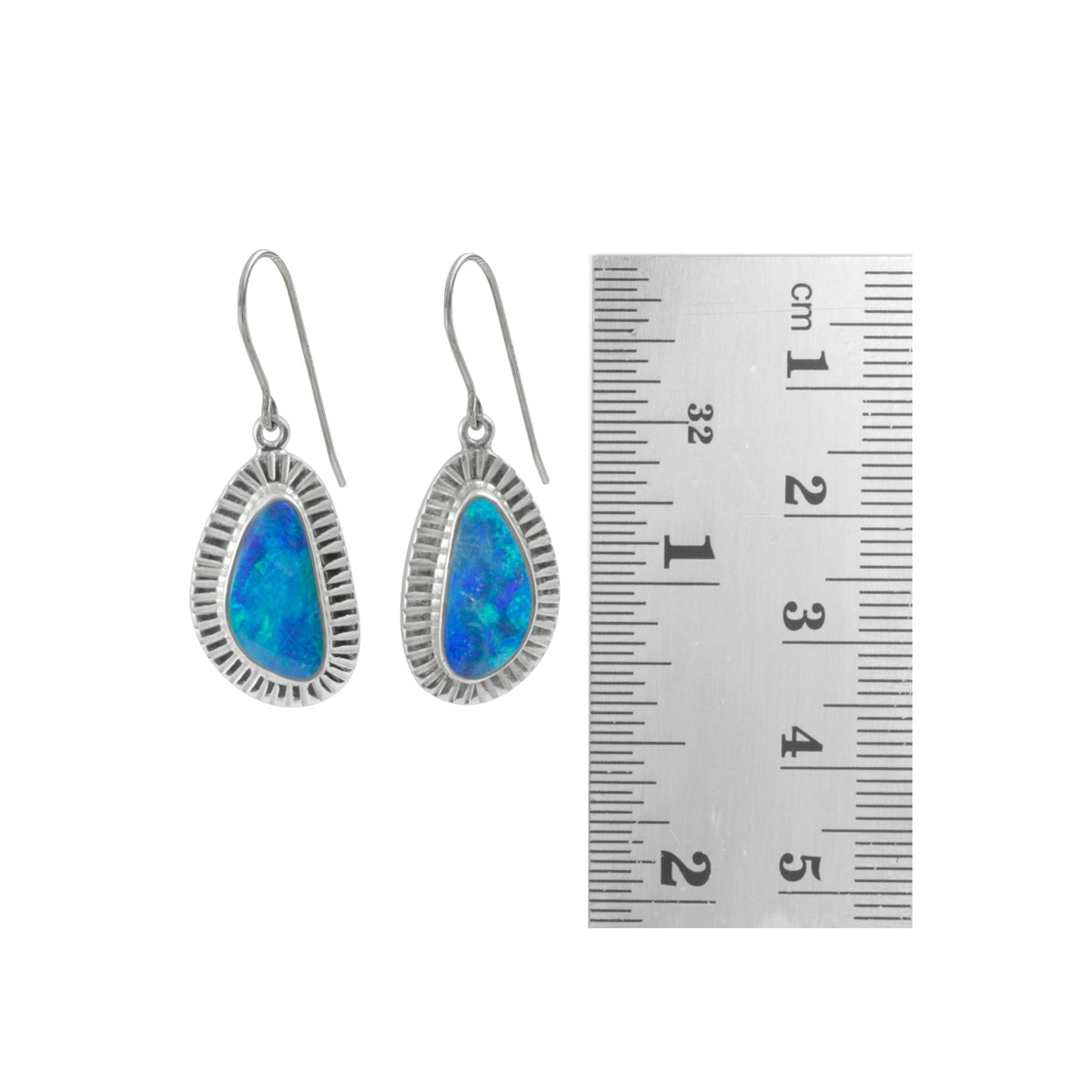 Gorgeous Opal And Silver Drop Earrings