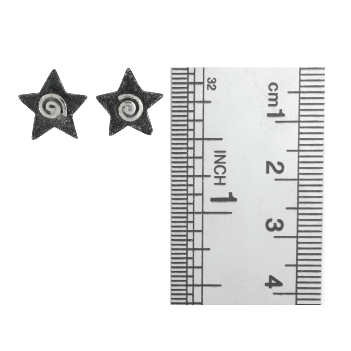 Star Stud Earring With Silver