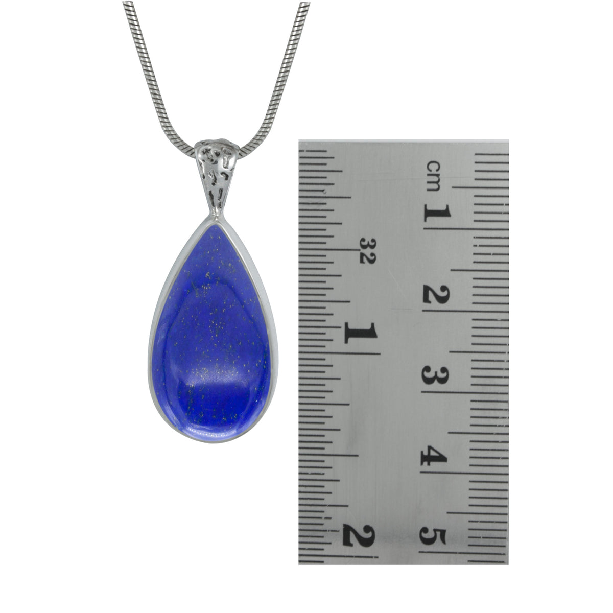 Gorgeous Lapis Silver Pendant. Simple and Stunning