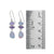 Sterling Silver Earring Hook With Opal Free Size And Amethyst MQ Facet