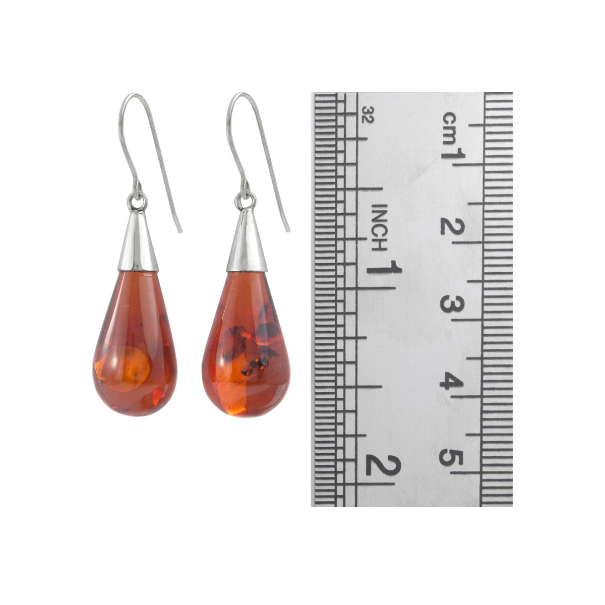 Gorgeous Amber Drop Earrngs