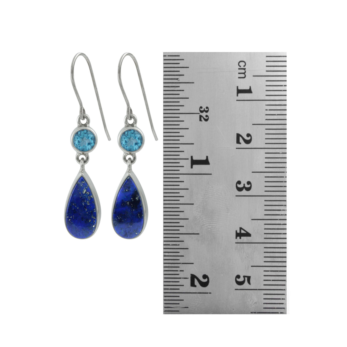 Blue Topaz and Lapis Teardrop Earrings. It&#39;s all about the Blues!