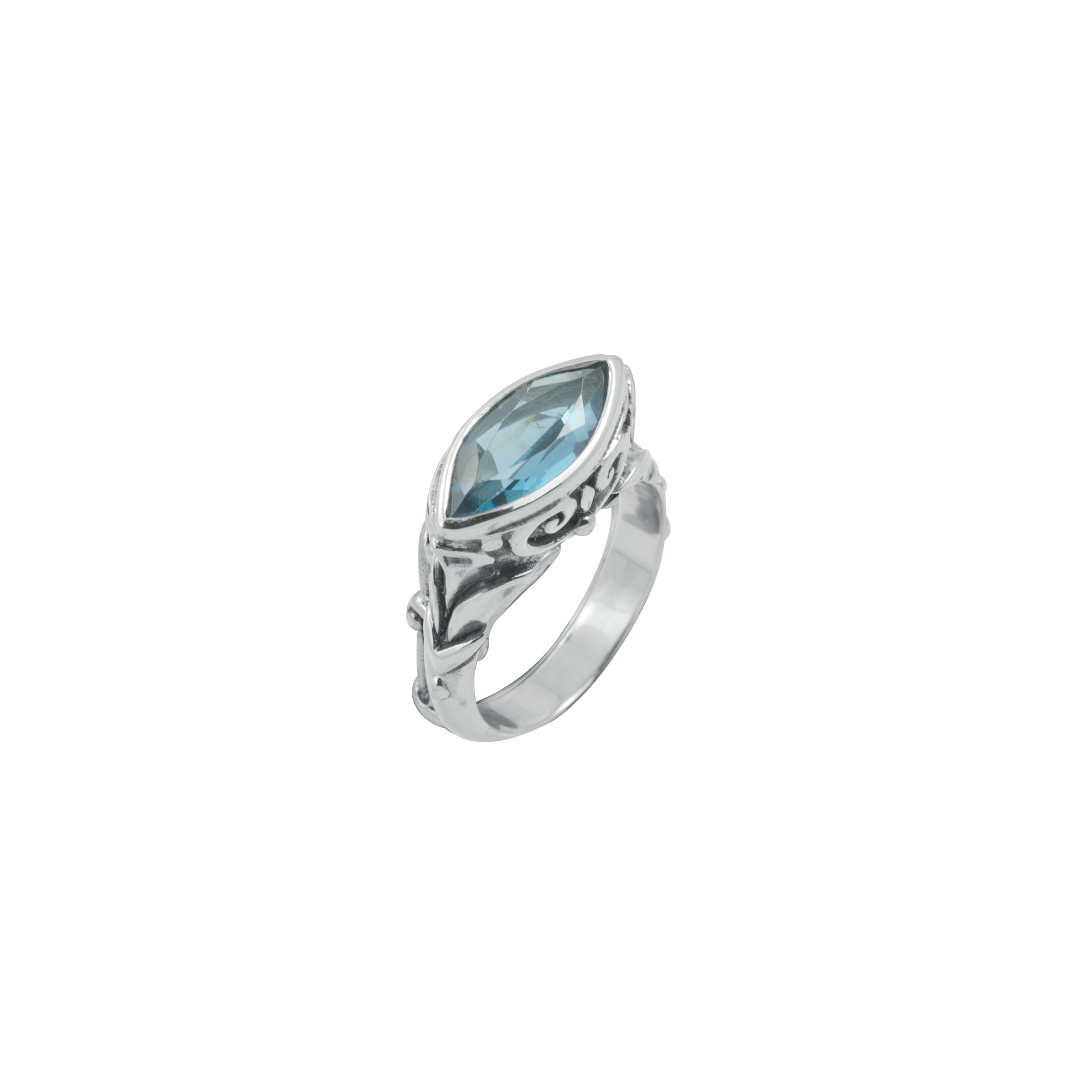 Corinthian Ring With Marquise Stone