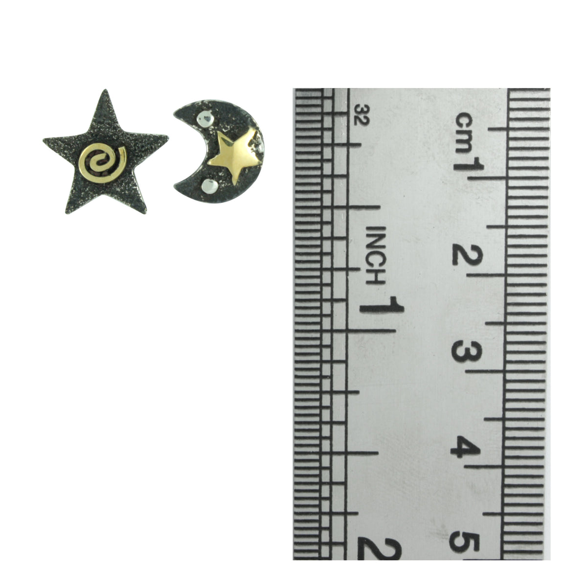 Shine with these Moon and Star Earrings