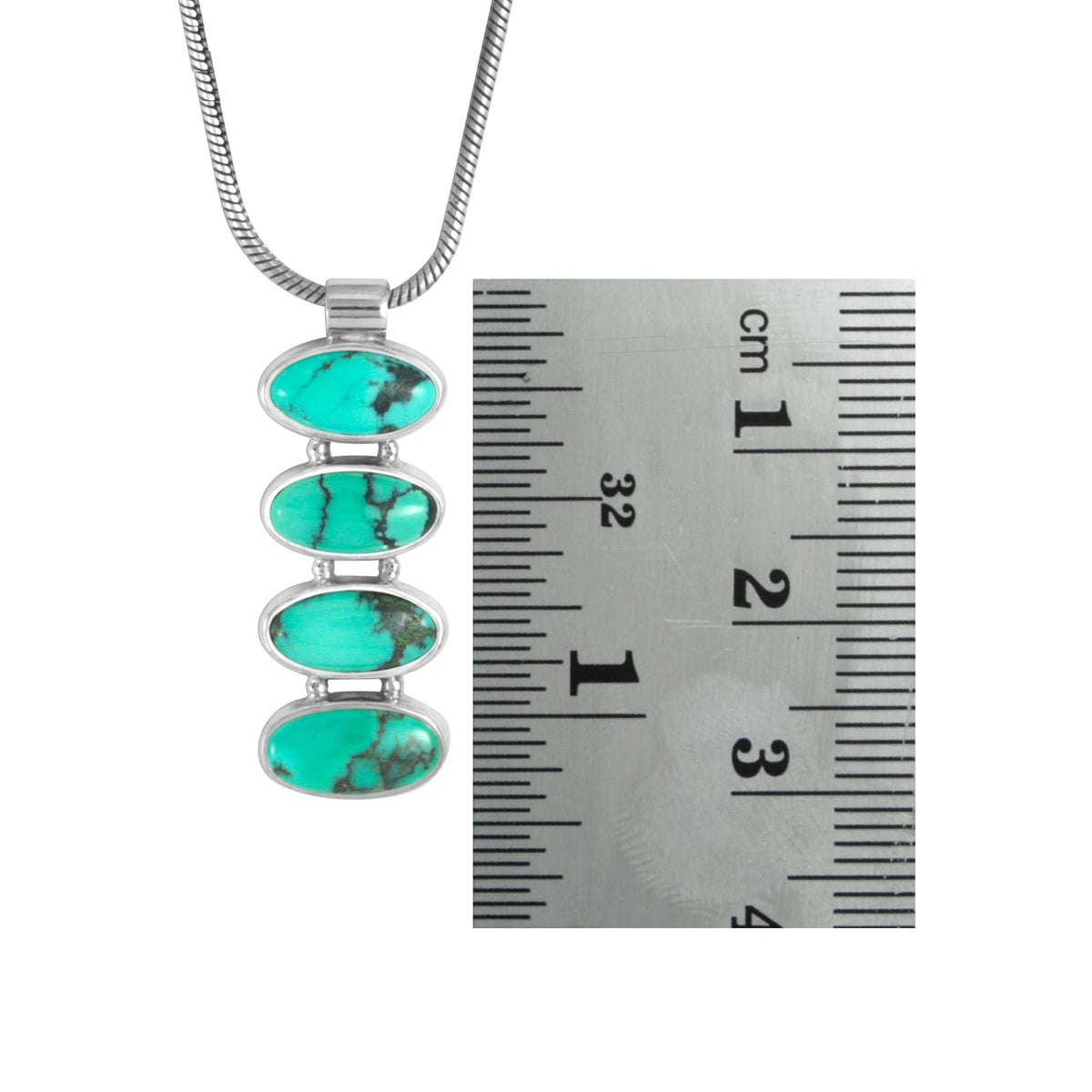 Fabulous Turquoise pendant Wasabi style !