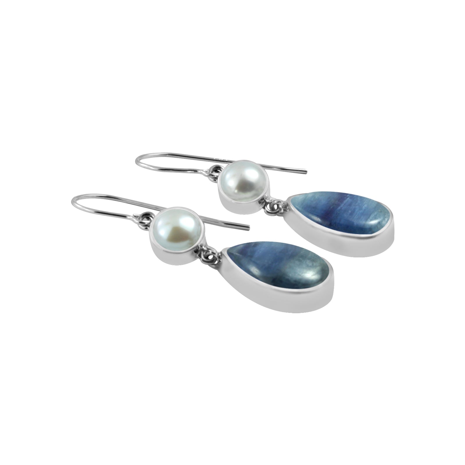 PEARL KYANITE CLASSIC DROP EARRING