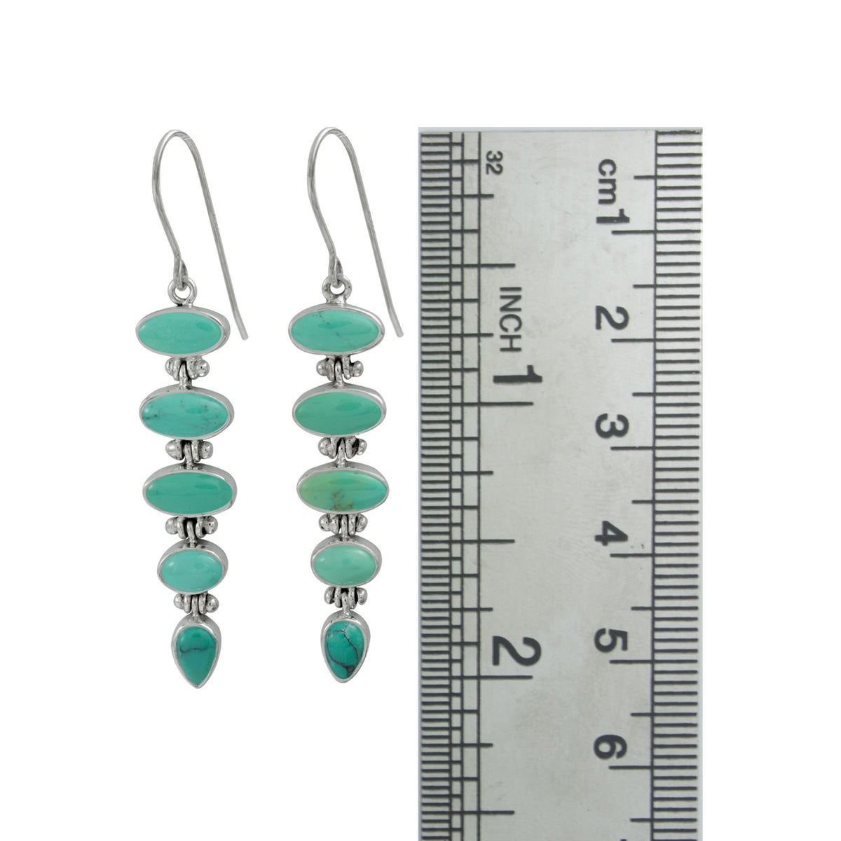 Stacked Turquoise Zen Earrings