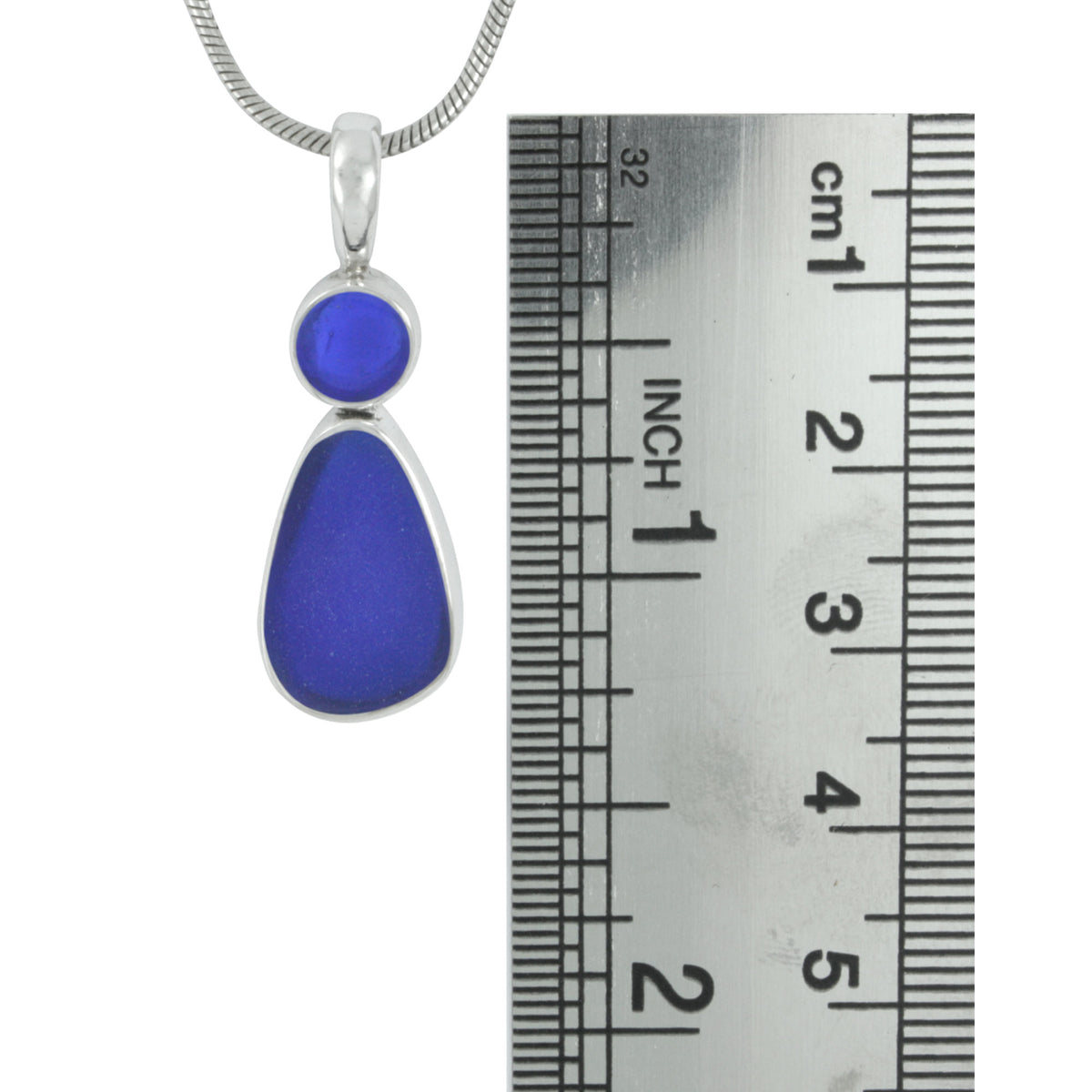 Genuine Sea Glass Silver Pendant