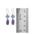 Sterling Silver Earring With Opal Free Form And Amethyst Stone