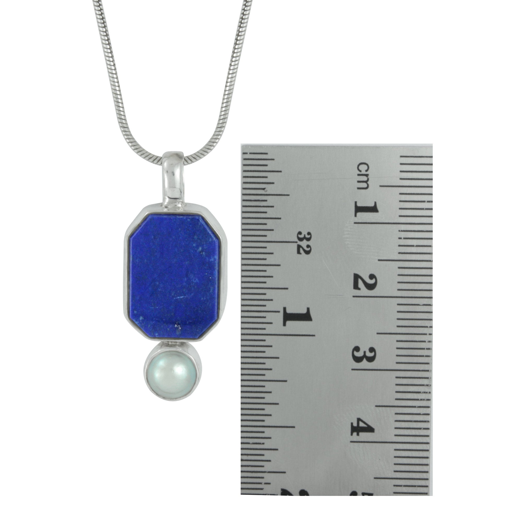 Gorgeous Lapis and Pearl Pendant