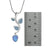 Silver branch Pendant With Opal & Blue Topaz petals