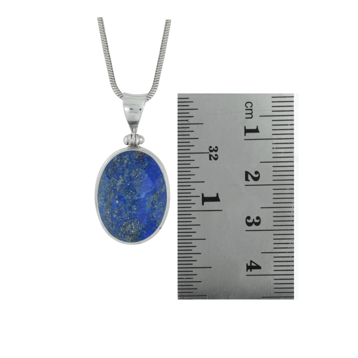 Silver Pendant With Lapis