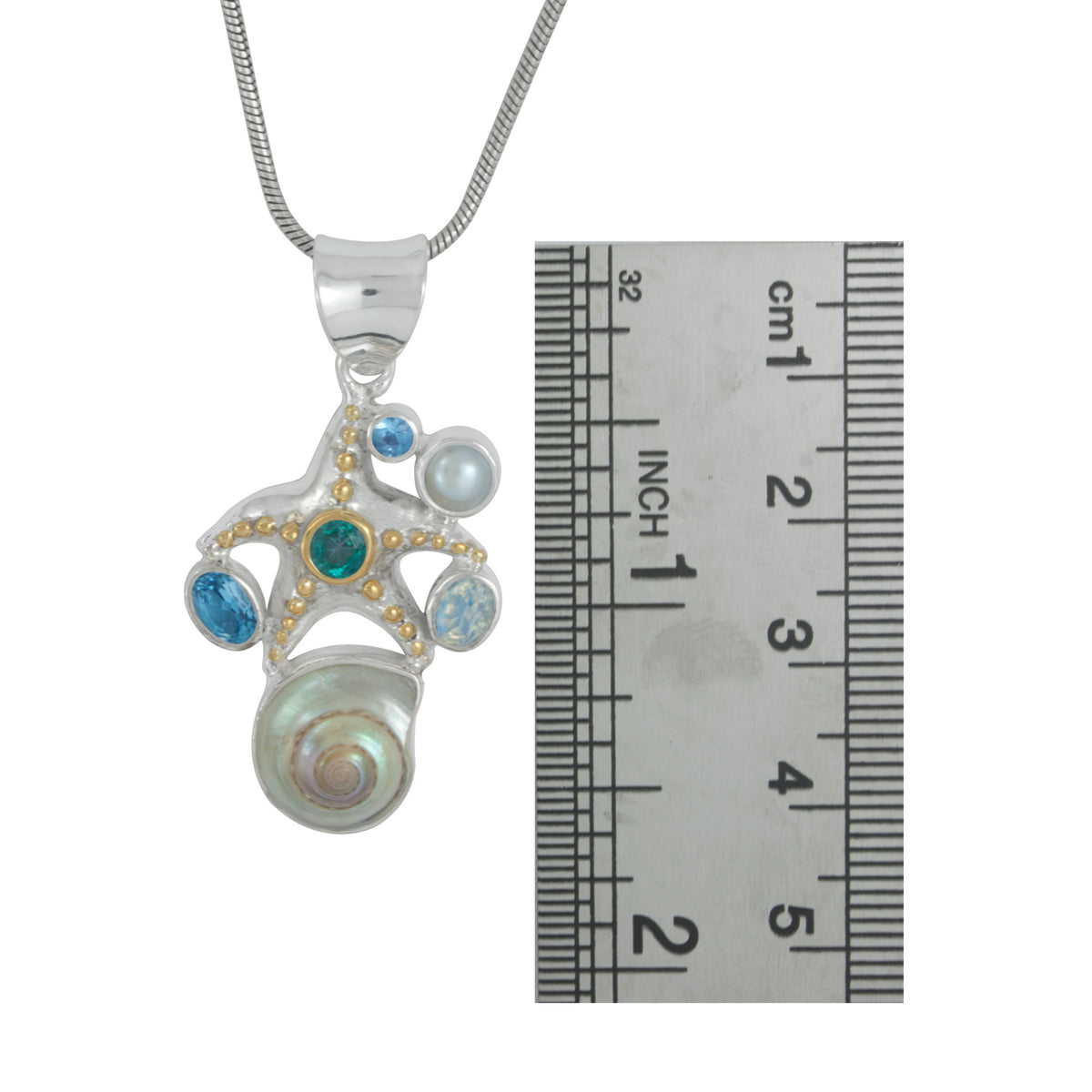 Charming Starfish Pendant with a splash of Gems!