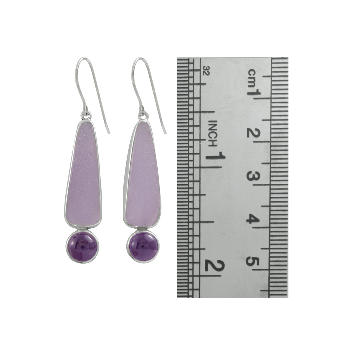 Sensational Pearl Cobalt Blue Sea Glass Earring