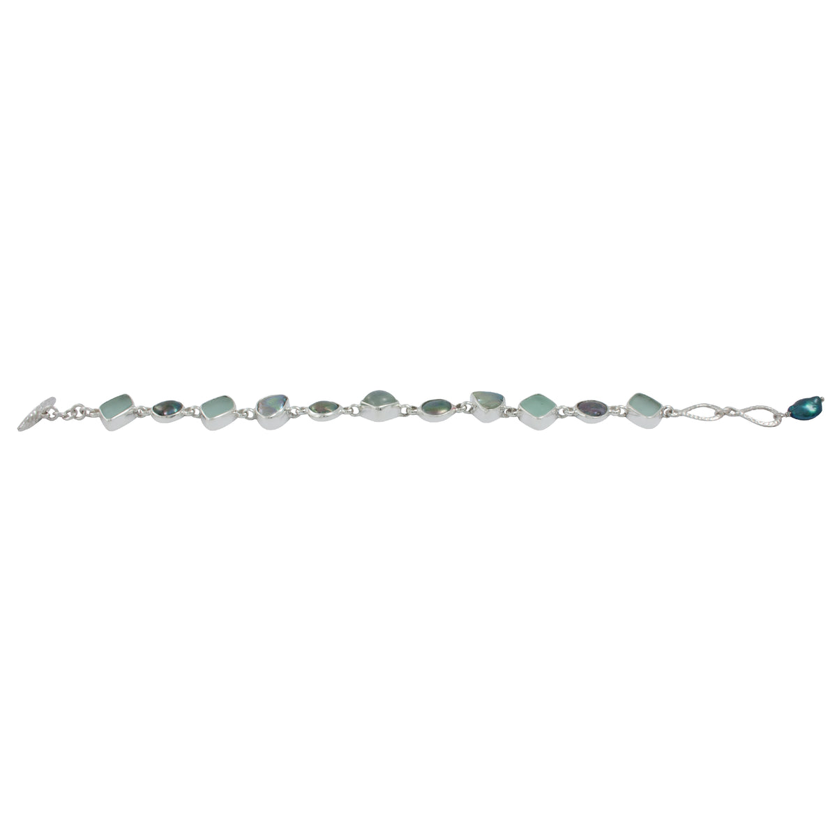 Exqusite Sea Glass &amp; Pearl Bracelet