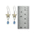 Exquisite Starfish Earring with Blue topaz & gold accents