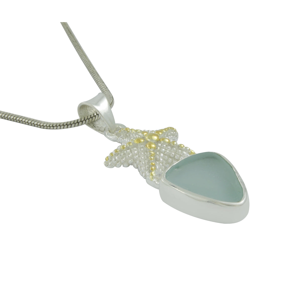 Gorgeous Starfish Pendant with Sea Glass