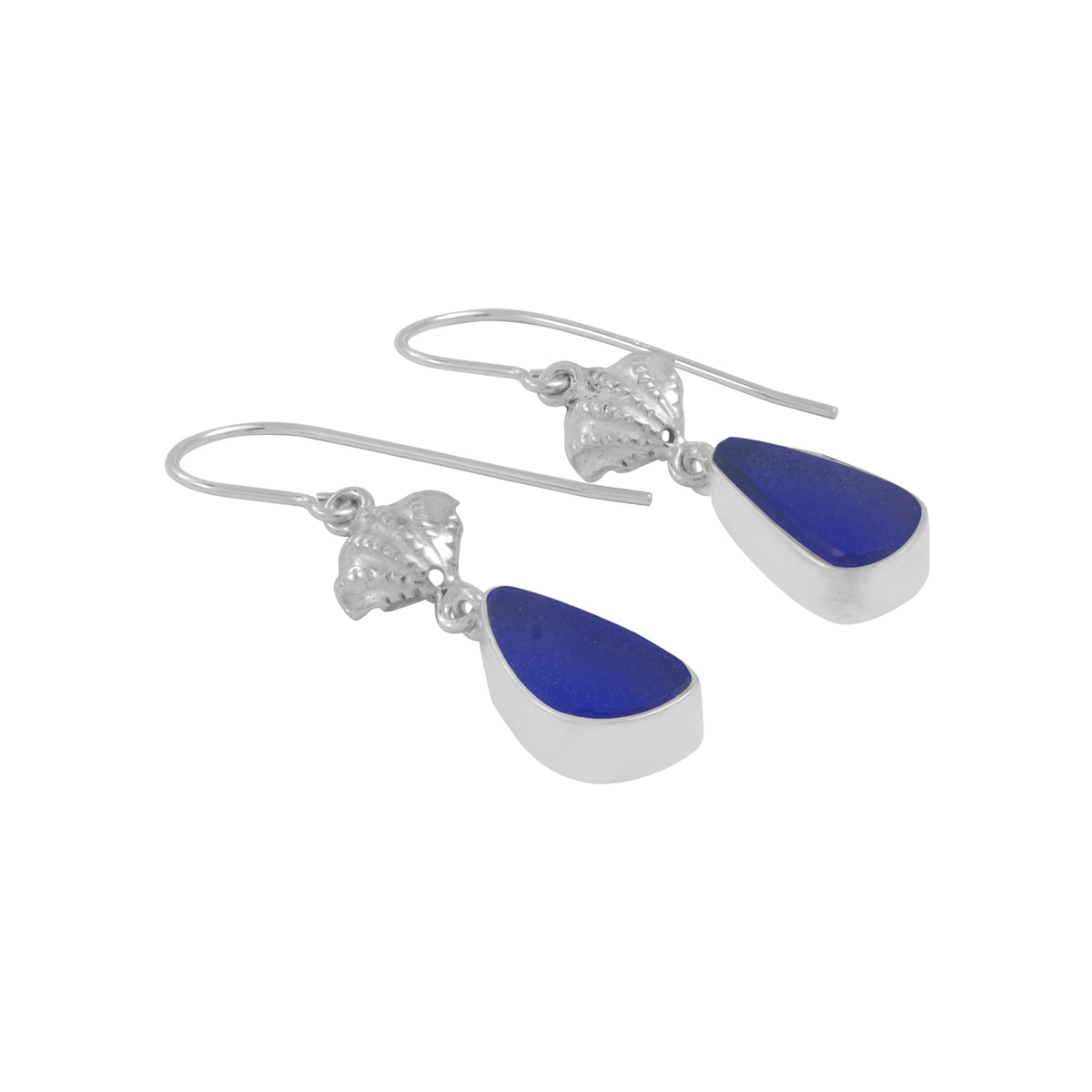 Charming Sea Glass Earring with Sea Shell