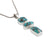 Silver Pendant With 3Turquoise Mosaic Facet