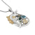 Silver Pendant Fish Component With Multi Stone Facet