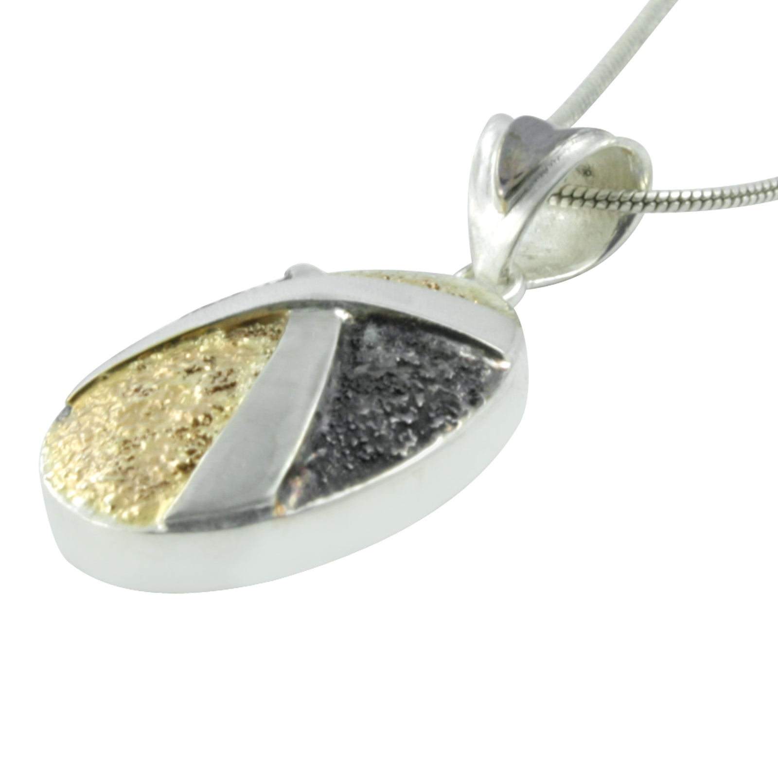 Mixed Metal Textured Pendant