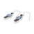 Silver Earring With Opal Flower Shape And Rhodolite Garnet Drop
