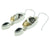 Silver Earring With Tecture Silver And Onyx Pear