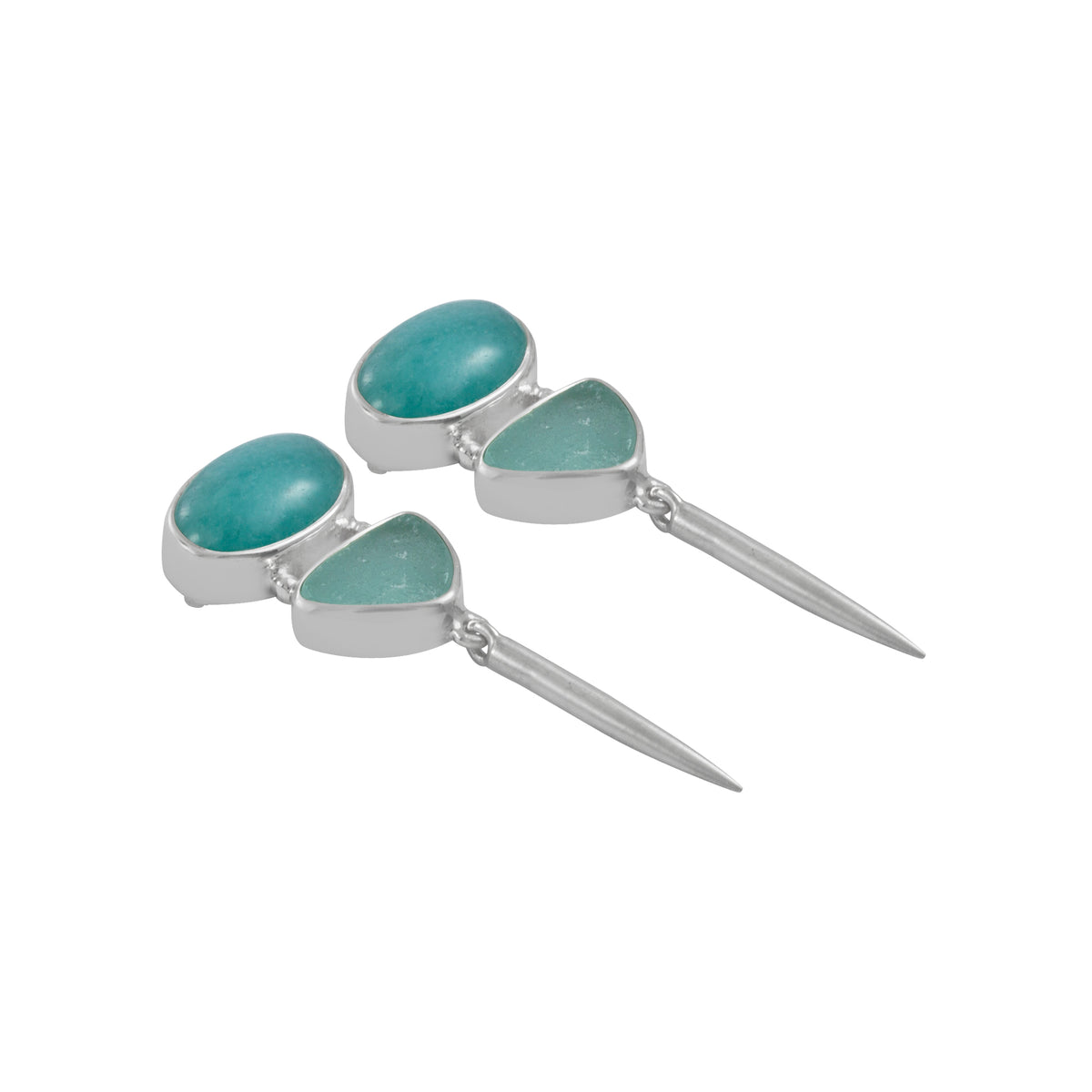 Contemporary Sea Glass Earring