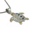 Silver Turtle Pendant encrusted with gem stones