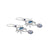Fabulous Blue Crab Earrings with Multi colored Gemstones