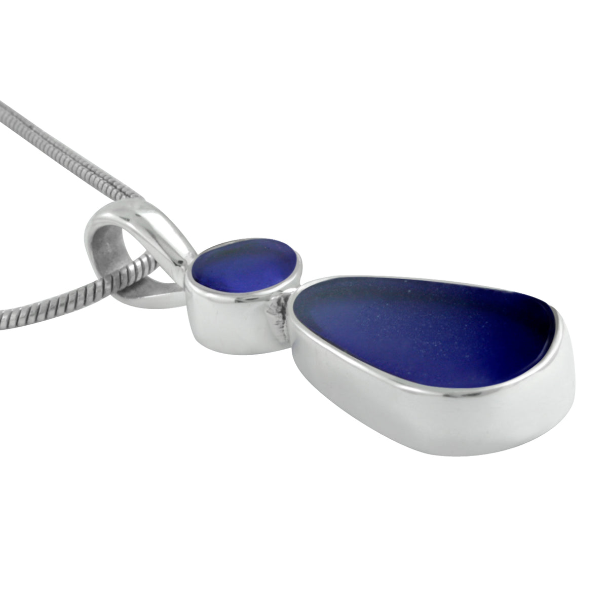 Genuine Sea Glass Silver Pendant