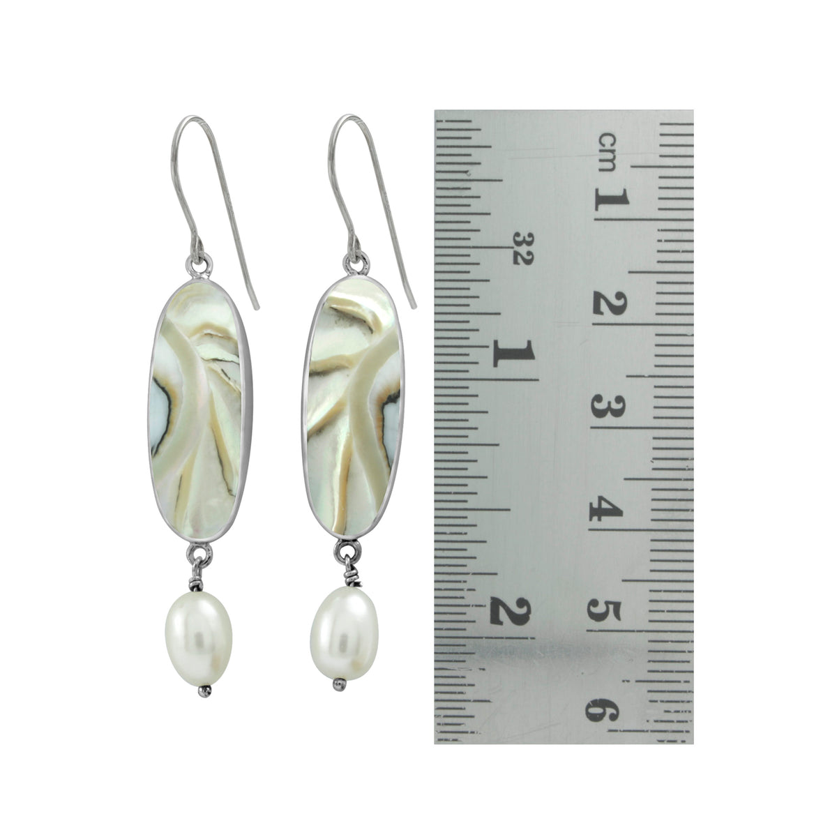 Shimmering Nautilus Shell Pearl Earring