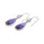 Silver Earring With Pearl & Amethyst cabison Drop