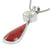 Silver Pendant With  Pearl & Sponge Coral Tear Drop