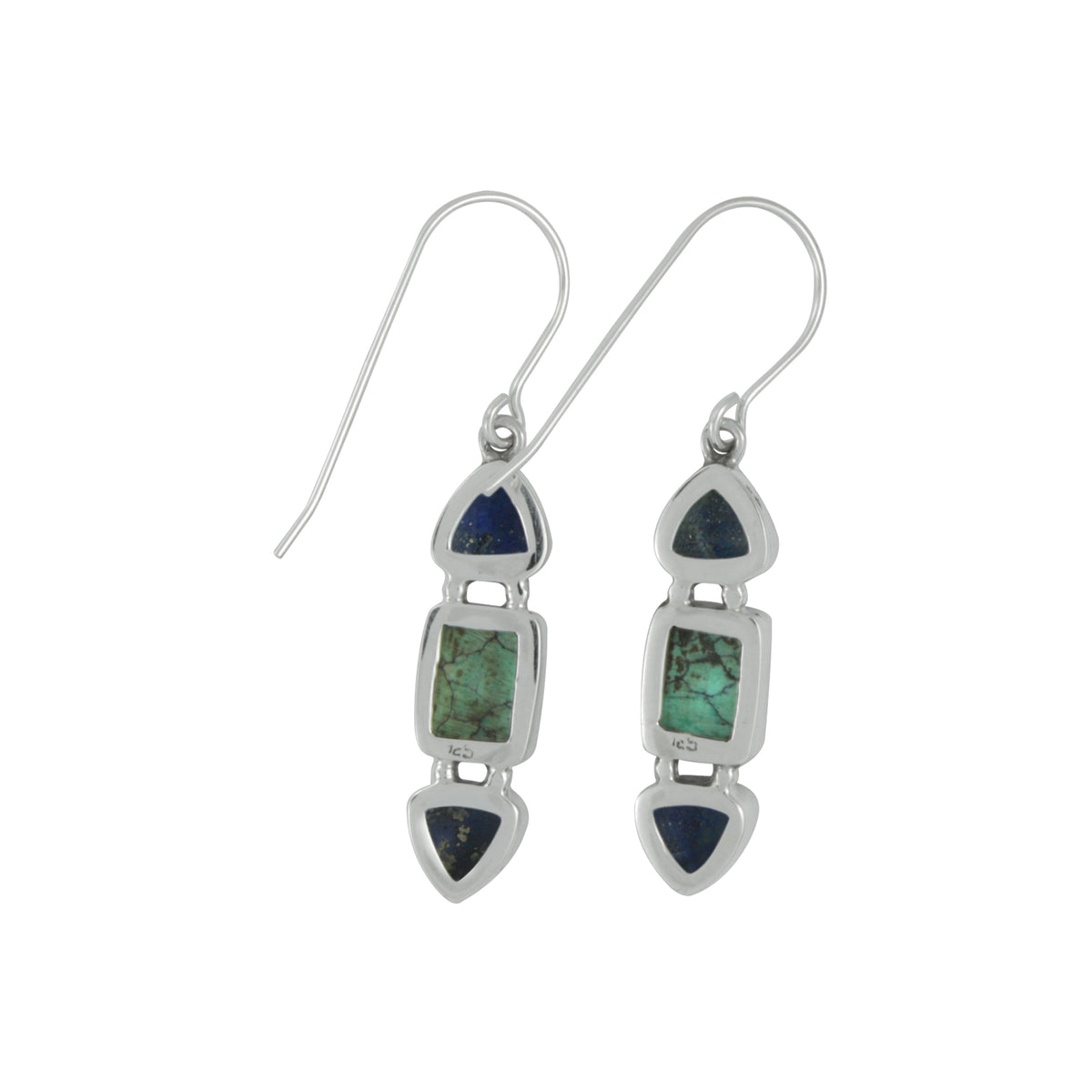 The Best of the Blues ! Turquoise and Lapis drop dead gorgeous earring!!
