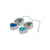 Silver Earring With Laboradite Rectangle Cushion And Opal Free Form