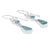 Simply Elegant Genuine Sea Glass Earring with Blue Topaz & Pearl Pearl