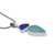 Simple Sea Glass Pendant in rich hues of blue