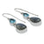 Silver Earring With Blue Topaz & Laboradite Drop