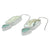 Nautilus Shell and Aqua Sea Glass Earring