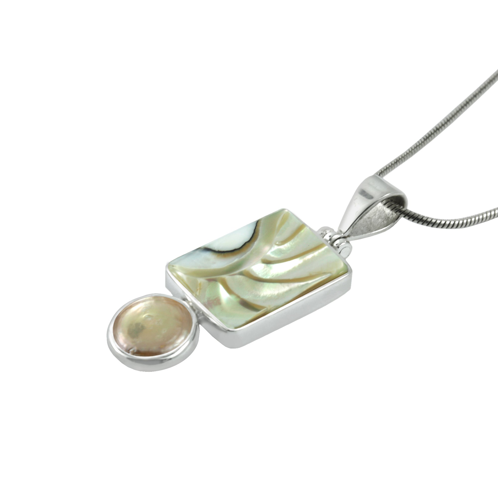 Nautilus Shell and Pearl pendant
