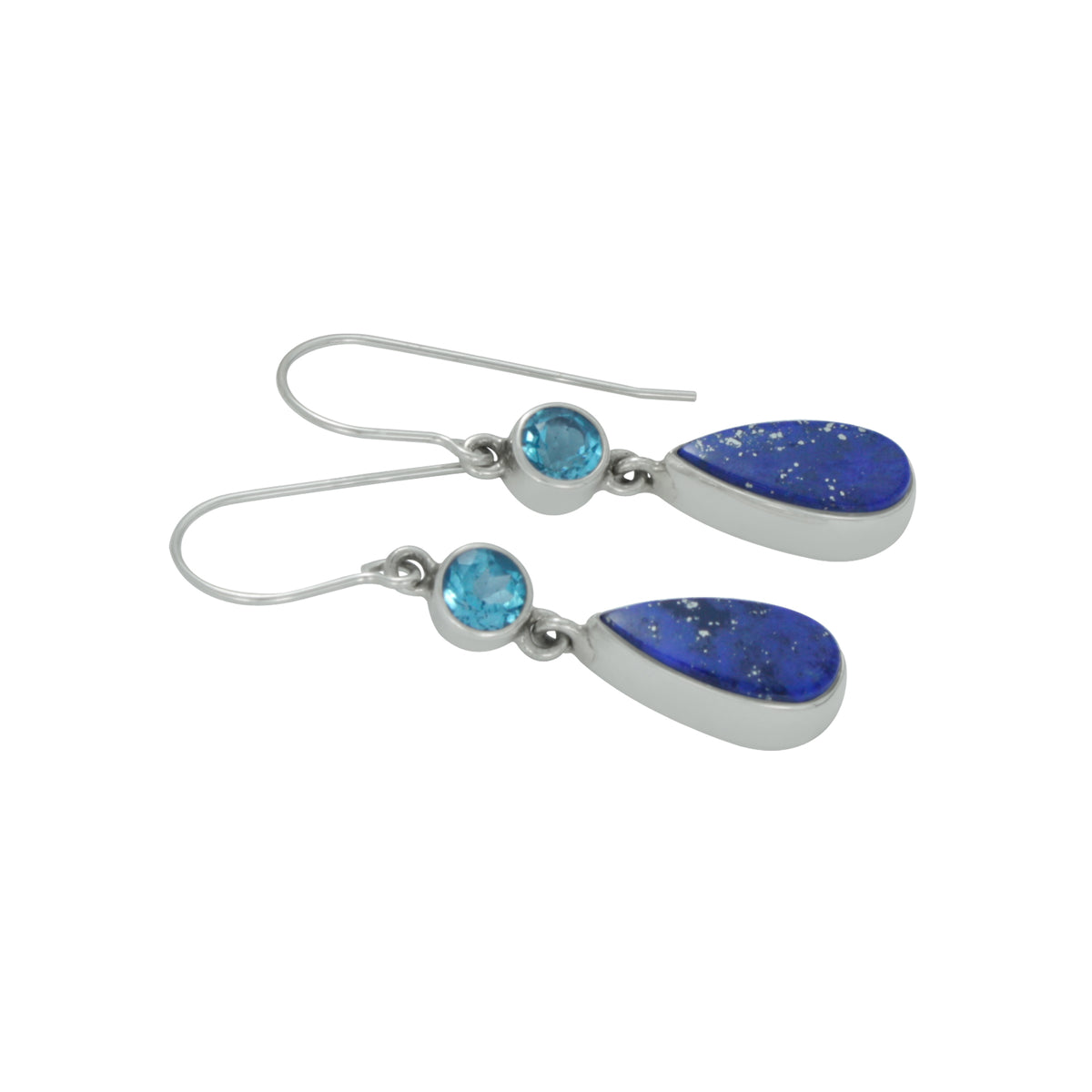 Blue Topaz and Lapis Teardrop Earrings. It&#39;s all about the Blues!