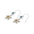 Adorable Starfish  Earring with blue topaz iolite and gold accents