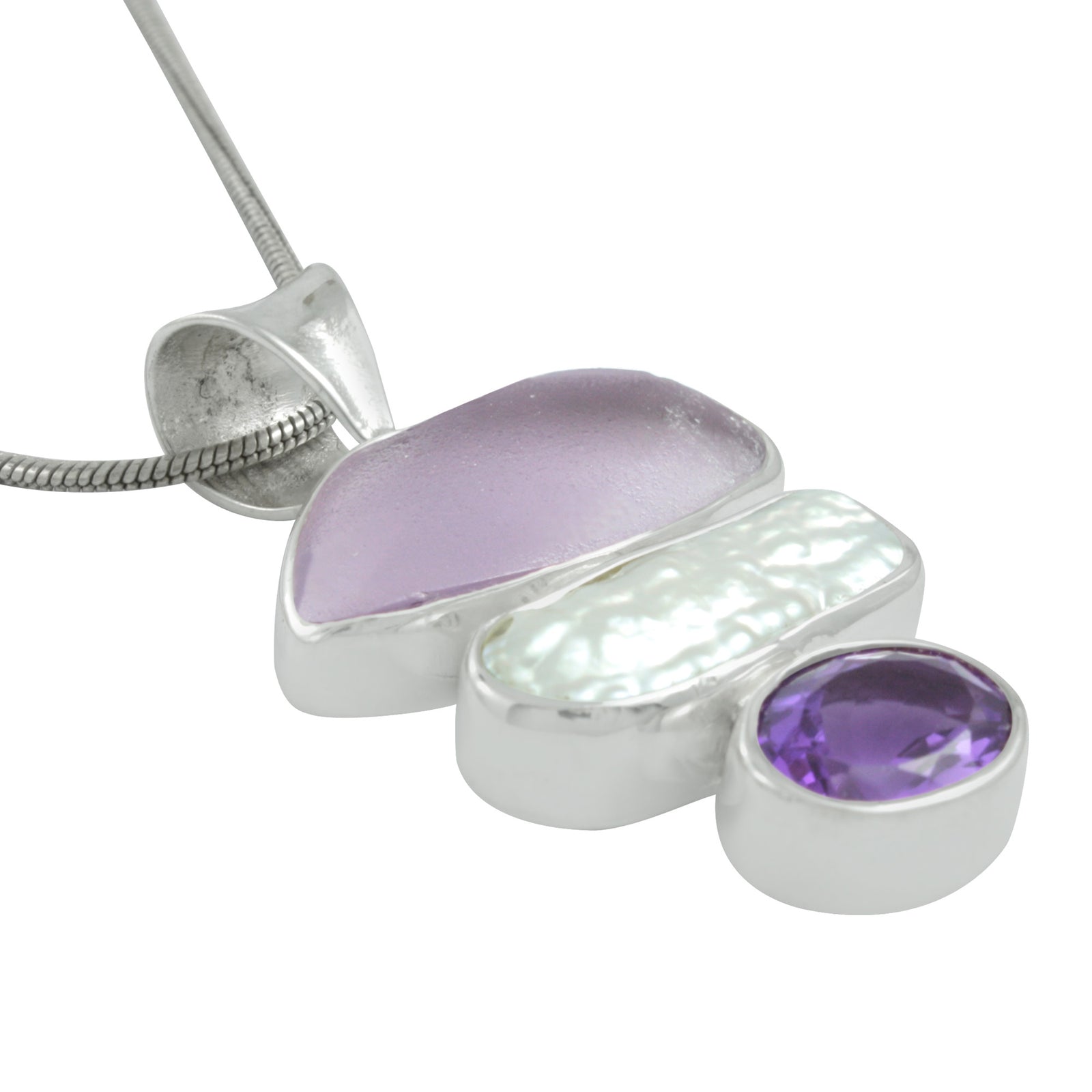 Gorgeous Lavander Sea Glass Pendant