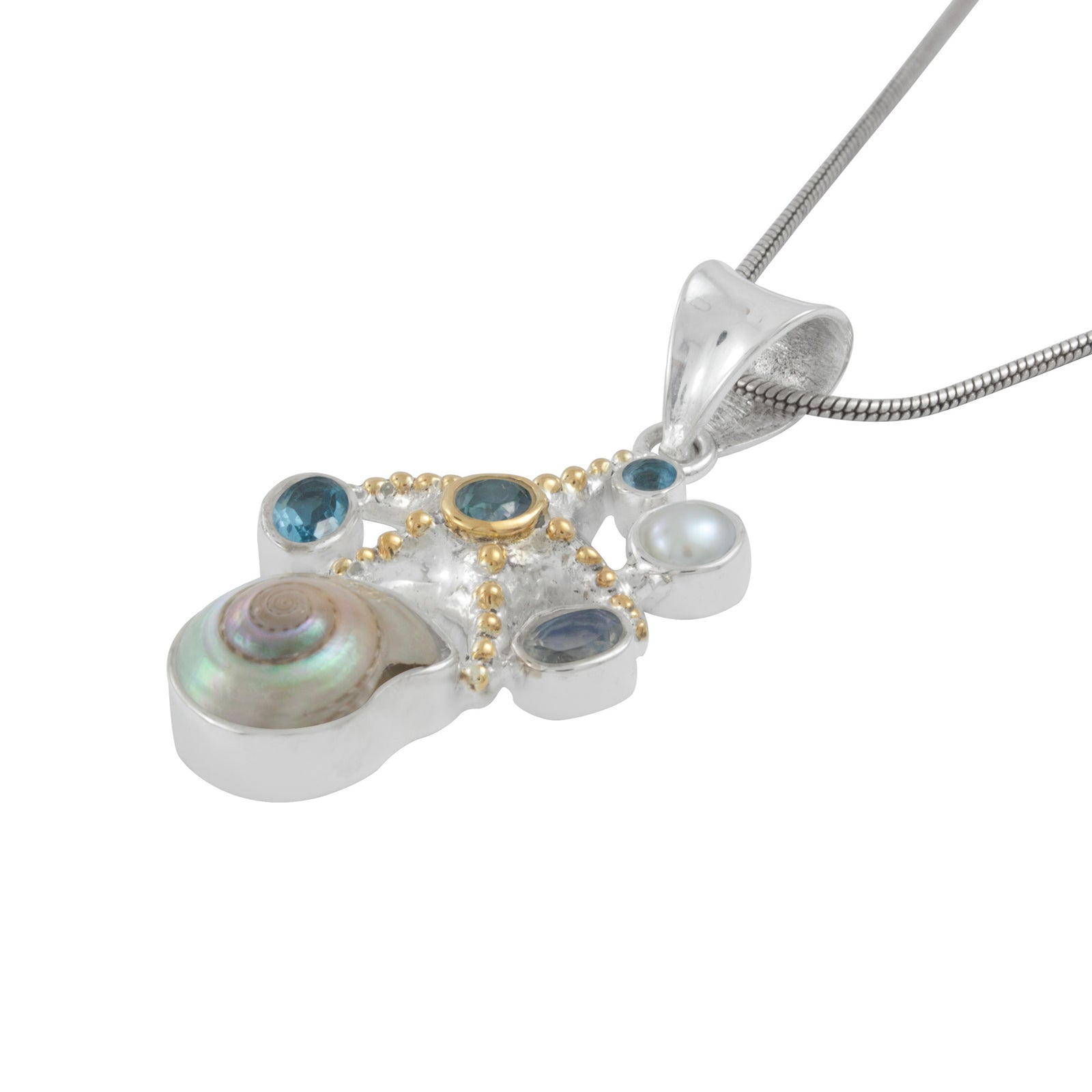 Charming Starfish Pendant with a splash of Gems!