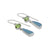 Silver Earring  With Peridot Oval & Opal Free Form